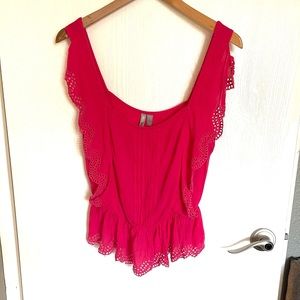 ASOS Peplum Broderie Camisole Tank Top